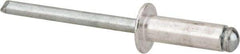 Marson - Button Head Aluminum Open End Blind Rivet - Steel Mandrel, 5/16" to 3/8" Grip, 3/8" Head Diam, 0.192" to 0.196" Hole Diam, 0.575" Length Under Head, 3/16" Body Diam - Americas Tooling