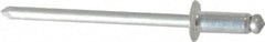 Marson - Button Head Stainless Steel Open End Blind Rivet - Stainless Steel Mandrel, 0.126" to 3/16" Grip, 1/4" Head Diam, 0.129" to 0.133" Hole Diam, 0.337" Length Under Head, 1/8" Body Diam - Americas Tooling