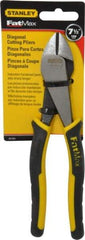 Stanley - 7-1/2" OAL, Diagonal Cutter - 15/16" Jaw Length x 7/8" Jaw Width, Oval Head, Double Injection Molded Handle - Americas Tooling