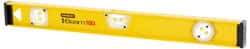 Stanley - 24" Long 3 Vial I-Beam Level - Aluminum, Yellow, 1 Plumb & 2 Level Vials - Americas Tooling