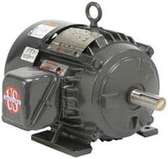 US Motors - 2 hp, TEFC Enclosure, No Thermal Protection, 1,175 RPM, 230/460 Volt, 60 Hz, Three Phase Premium Efficient Motor - Size 184 Frame, Rigid Mount, 1 Speed, Ball Bearings, 6.2/3.1 Full Load Amps, F Class Insulation, Reversible - Americas Tooling