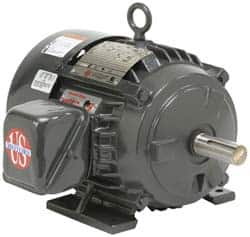 US Motors - 75 hp, TEFC Enclosure, No Thermal Protection, 1,785 RPM, 575 Volt, 60 Hz, Three Phase Premium Efficient Motor - Size 365 Frame, Rigid Mount, 1 Speed, Ball Bearings, 68 Full Load Amps, F Class Insulation, Reversible - Americas Tooling