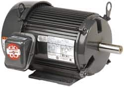 US Motors - 5 hp, TEFC Enclosure, No Thermal Protection, 1,170 RPM, 200 Volt, 60 Hz, Three Phase Energy Efficient Motor - Size 215 Frame, Rigid Mount, 1 Speed, Ball Bearings, 16.5 Full Load Amps, F Class Insulation, Reversible - Americas Tooling