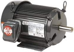 US Motors - 7-1/2 hp, TEFC Enclosure, No Thermal Protection, 3,525 RPM, 208-230/460 Volt, 60 Hz, Three Phase Energy Efficient Motor - Size 213 Frame, Rigid Mount, 1 Speed, Ball Bearings, 20.4-18.4/9.2 Full Load Amps, F Class Insulation, Reversible - Americas Tooling