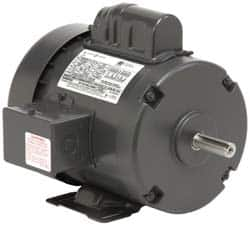 US Motors - 3/4 hp, TEFC Enclosure, Auto Thermal Protection, 3,450 RPM, 115/230 Volt, 60 Hz, Single Phase Permanent Split Capacitor (PSC) Motor - Size 56 Frame, Rigid Mount, 1 Speed, Ball Bearings, 9.8/4.9 Full Load Amps, A Class Insulation, Reversible - Americas Tooling