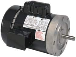 US Motors - 2 hp, TEFC Enclosure, No Thermal Protection, 1,740 RPM, 115/230 Volt, 60 Hz, Single Phase Capacitor Start-Cap Run Motor - Size 56C Frame, C-Face Mount, 1 Speed, Ball Bearings, 19.0/9.5 Full Load Amps, F Class Insulation, Reversible - Americas Tooling