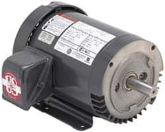 US Motors - 1.5 hp, TEFC Enclosure, No Thermal Protection, 1,735 RPM, 200 Volt, 60 Hz, Three Phase Standard Efficient Motor - Size 145 Frame, Rigid Mount, 1 Speed, Ball Bearings, 5.5 Full Load Amps, F Class Insulation, Reversible - Americas Tooling