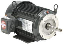 US Motors - 10 hp, TEFC Enclosure, No Thermal Protection, 1,755 RPM, 575 Volt, 60 Hz, Three Phase Standard Efficient Motor - Size 215 Frame, Rigid Mount, 1 Speed, Ball Bearings, 10.5 Full Load Amps, F Class Insulation, Reversible - Americas Tooling