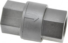 Specialty Mfr - 3/8" Polypropylene Check Valve - Inline, FNPT x FNPT, 125 WOG - Americas Tooling