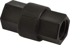 Specialty Mfr - 1/2" Polypropylene Check Valve - Inline, FNPT x FNPT, 125 WOG - Americas Tooling