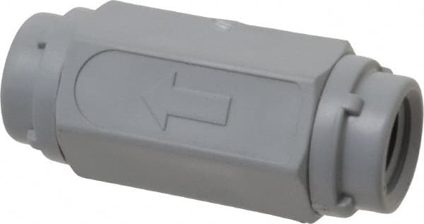 Specialty Mfr - 1/4" PVC Check Valve - Inline, FNPT x FNPT, 125 WOG - Americas Tooling