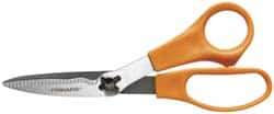 Fiskars - 2-1/2" LOC, 7-1/2" OAL Stainless Steel Premier Take Apart Shears - Ambidextrous, Serrated, Plastic Straight Handle, For Fabrics, Textiles - Americas Tooling