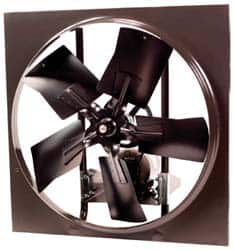 Fantech - 30" Blade, Belt Drive, 1 hp, 10,565 CFM, Drip-proof Exhaust Fan - 34" Opening Height x 34" Opening Width, 16" Deep, 6" Projection, 115/230 Volt, 1 Speed, Single Phase - Americas Tooling