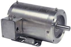 US Motors - 2 hp, TEFC Enclosure, No Thermal Protection, 1,725 RPM, 208-230/460 Volt, 60 Hz, Three Phase Energy Efficient Motor - Size 56HC Frame, C-Face/Base Mount, 1 Speed, Ball Bearings, 7.0-7.0/3.5 Full Load Amps, F Class Insulation, Reversible - Americas Tooling