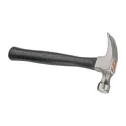 Stanley - 1 Lb Head, Straight Rip Claw Nail Hammer - 13-1/4" OAL, Carbon Steel Head, Smooth Face, Wood Handle - Americas Tooling