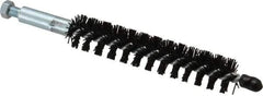 Schaefer Brush - 4" Brush Length, 3/4" Diam, Nylon Single Stem, Single Spiral Condenser Tube Brush - 6-1/4" Long, Nylon, 1/4-28 Male Connection - Americas Tooling