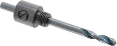 Disston - 9/16 to 1-3/16" Tool Diam Compatibility, Straight Shank, Steel Integral Pilot Drill, Hole Cutting Tool Arbor - 3/8" Min Chuck, Round Shank Cross Section, Quick-Change Attachment, For Blu-Mol Extreme Hole Saws, Blu-Mol Hole Saws - Americas Tooling