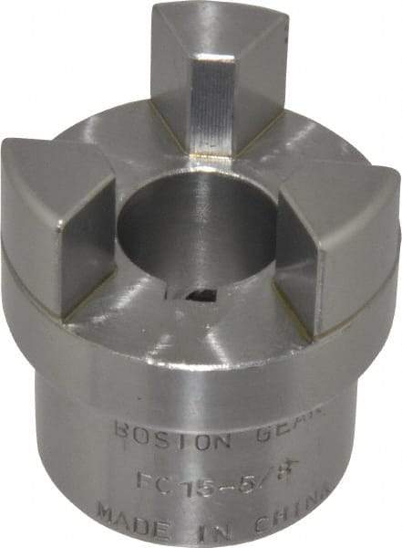 Boston Gear - 5/8" Max Bore Diam, FC15 Coupling Size, Flexible Half Coupling - 1-1/2" OD, 2.76" OAL, Steel - Americas Tooling