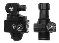 Norgren - 2 NPT 18384 psi Hi-Flow Pilot Operated Aluminum Regulator with Gauge - Exact Industrial Supply