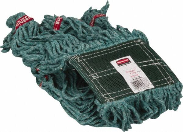 Rubbermaid - 5" Green Head Band, Medium Blended Fiber Loop End Mop Head - 4 Ply, Use for General Purpose - Americas Tooling