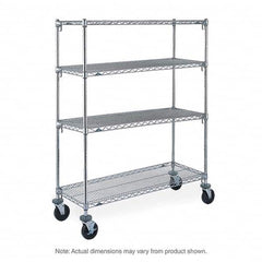 Metro - 900 Lb Capacity 4 Shelf Mobile Wire Shelving Unit - Add-On Unit - Americas Tooling