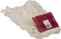 Rubbermaid - 5" Red Head Band, Large Rayon Loop End Mop Head - 4 Ply, Use for Finishing - Americas Tooling