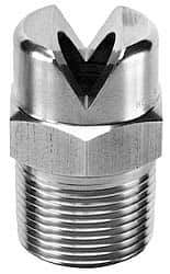 Bete Fog Nozzle - 1/2" Pipe, 120° Spray Angle, Grade 303 Stainless Steel, Standard Fan Nozzle - Male Connection, 9.49 Gal per min at 100 psi, 0.186" Orifice Diam - Americas Tooling
