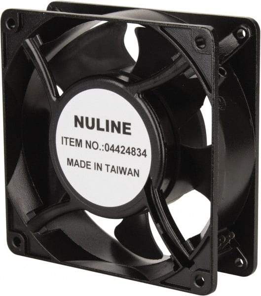 Value Collection - 230 Volts, AC, 105 CFM, Square Tube Axial Fan - 0.12 Amp Rating, 2,600 to 3,100 RPM, 4.7" High x 4.7" Wide x 1-1/2" Deep - Americas Tooling