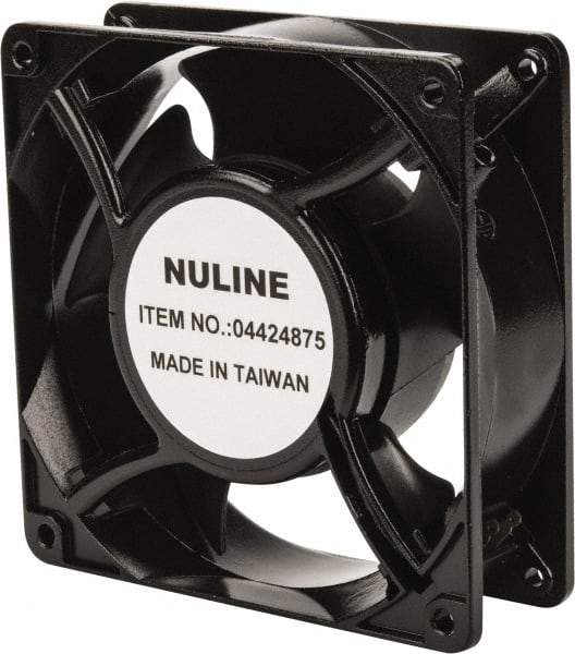 Value Collection - 230 Volts, AC, 53 CFM, Square Tube Axial Fan - 0.9 Amp Rating, 1,850 to 2,100 RPM, 4.7" High x 4.7" Wide x 1-1/2" Deep - Americas Tooling