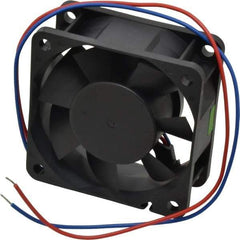 Value Collection - 12 Volts, DC, 20 CFM, Square Tube Axial Fan - 0.13 Amp Rating, 3,500 to 3,800 RPM, 2.36" High x 2.36" Wide x 1" Deep - Americas Tooling