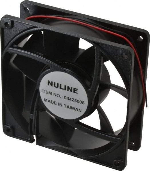 Value Collection - 48 Volts, DC, 145 CFM, Square Tube Axial Fan - 0.4 Amp Rating, 2,600 to 2,900 RPM, 4.7" High x 4.7" Wide x 1-1/2" Deep - Americas Tooling