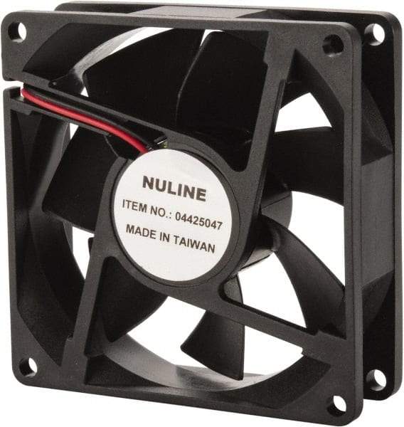 Value Collection - 24 Volts, DC, 37.5 CFM, Square Tube Axial Fan - 0.13 Amp Rating, 2,700 to 3,000 RPM, 3.15" High x 3.15" Wide x 1" Deep - Americas Tooling