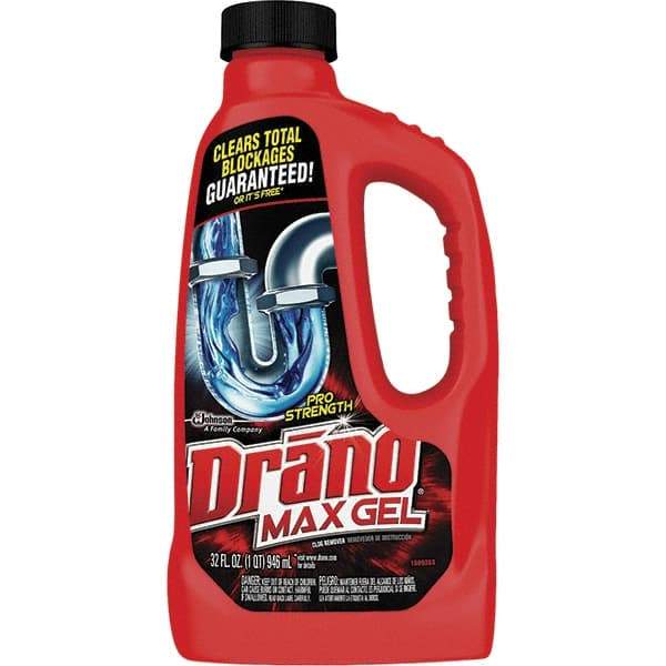 Drano - 32 oz Gel Drain Cleaner - Unscented, Bottle - Americas Tooling