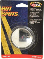 Value Collection - Automotive Round Convex Blind Spot Stick-On Mirror - Stainless Steel, 2" Mirror Diam - Americas Tooling