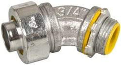 Cooper Crouse-Hinds - 3/4" Trade, Malleable Iron Threaded Angled Liquidtight Conduit Connector - Insulated - Americas Tooling