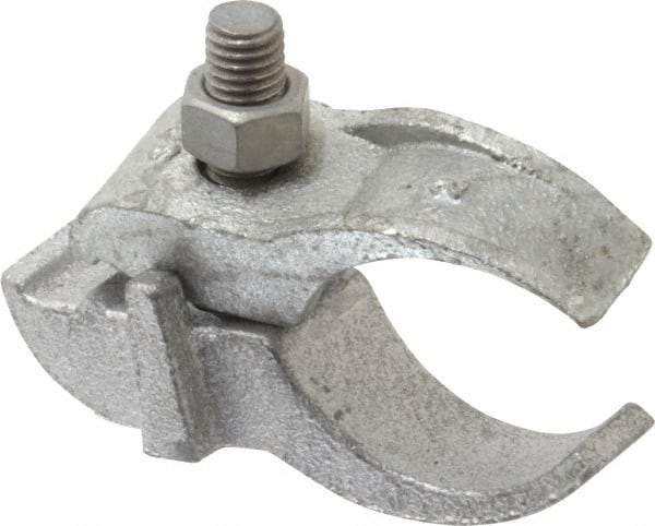 Cooper Crouse-Hinds - 2" Pipe, Malleable Iron, Electro Galvanized Conduit Clamp - 1 Mounting Hole - Americas Tooling