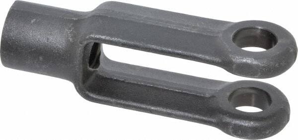 Jergens - 1/2-13 Thread, 1-1/8" Yoke Width, Carbon Steel, Tapped Yoke - 1/2" Hole Diam, 1-7/8" Hole Center to Neck, 15/16" Yoke Arm Height, 13/16" Neck Diam, 1-1/8" Neck Length, 3" OAL - Americas Tooling