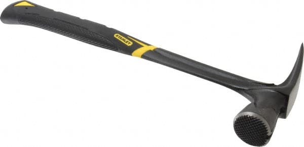 Stanley - 1-3/4 Lb Head, Straight Rip Claw Framing Hammer - 16" OAL, Forged Steel Head, 1-3/8" Face Diam, Checkered Face, Steel Handle with Grip - Americas Tooling