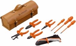 Facom - 8 Piece Insulated Tool Set - Comes with Leather Case - Americas Tooling