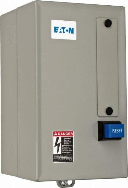 Eaton Cutler-Hammer - 480 Coil VAC, 9 Amp, Nonreversible Enclosed Enclosure NEMA Motor Starter - 2 hp at 1 Phase, 1 Enclosure Rating - Americas Tooling