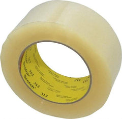 3M - 2" x 110 Yd Clear Acrylic Adhesive Sealing Tape - Polypropylene Film Backing, 2.55 mil Thick, 56 Lb Tensile Strength, Series 313 - Americas Tooling