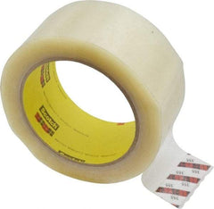 3M - 2" x 55 Yd Clear Rubber Adhesive Sealing Tape - Polyester Film Backing, 3.43 mil Thick, 69 Lb Tensile Strength, Series 355 - Americas Tooling