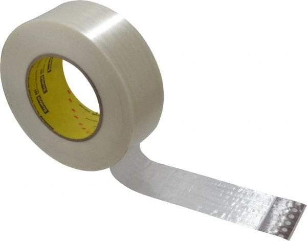 3M - 2" x 60 Yd Clear Rubber Adhesive Packaging Tape - Polypropylene Film Backing, 7.7 mil Thick, 270 Lb Tensile Strength, Series 880 - Americas Tooling