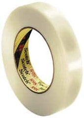 3M - 24mm x 55m Clear Rubber Adhesive Strapping Tape - Hot Melt Synthetic Rubber Resin Backing, 6.6 mil Thick, 380 Lb Tensile Strength, Series 898 - Americas Tooling