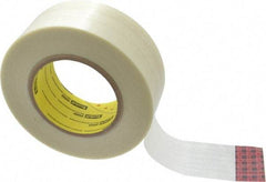 3M - 2" x 60 Yd Clear Rubber Adhesive Packaging Tape - Polypropylene Film Backing, 6.6 mil Thick, 380 Lb Tensile Strength, Series 898NR - Americas Tooling