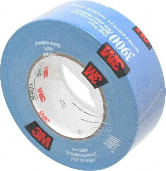 3M - 2" x 55m Blue Duct Tape - 8.1 mil, Rubber Adhesive, Polyethylene Film Backing, 32 Lb/ln Tensile Strength, 200°F Max, Series 3900 - Americas Tooling