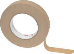 3M - 1" Wide x 60 Yd Long Tan Paper Masking Tape - Series 2515, 6.7 mil Thick, 36 In/Lb Tensile Strength - Americas Tooling