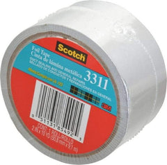 3M - 2" x 10 Yds Silver Foil Tape - 3.6 mil, Rubber Adhesive, Aluminum Foil Backing, 17 Lb/ln Tensile Strength, -10°F to 180°F, Series 3311 - Americas Tooling