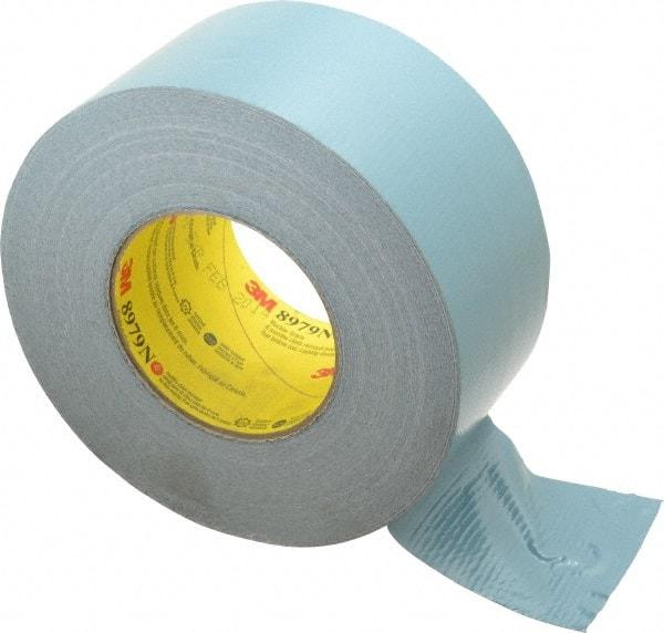 3M - 3" x 55m Blue Duct Tape - 12.1 mil, Rubber Adhesive, Polyethylene Film Backing, 36 Lb/ln Tensile Strength, 200°F Max, Series 8979N - Americas Tooling