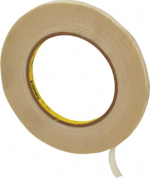 3M - 60 Yd Long x 1/4" Wide, Series 361, White Silicone Glass Cloth Tape - 7.5 mil Thick, 182 Lb/In Tensile Strength - Americas Tooling